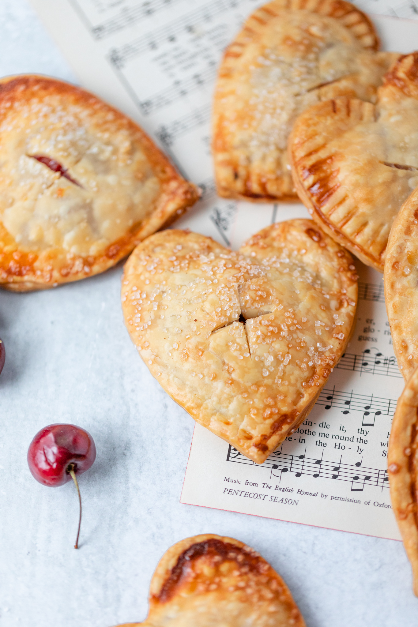 Heart Shaped cherry hand pies